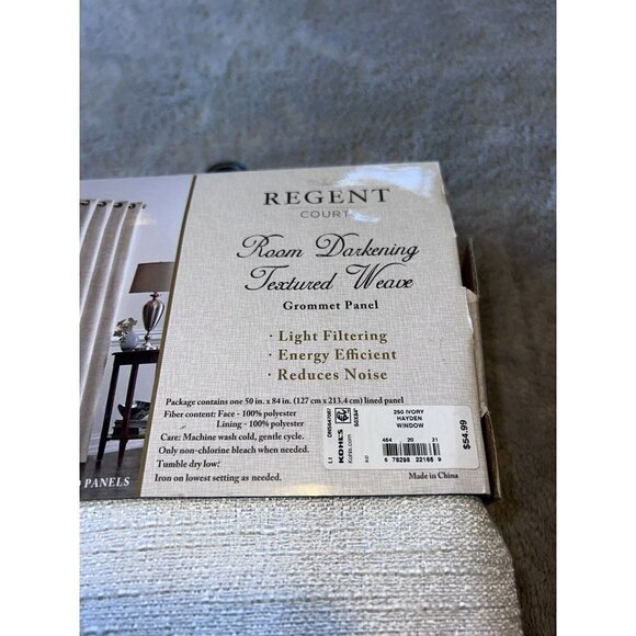 REGENT COURT Room Darkening Textured Weaved Window Curtain Panel 50"x84" - Picture 8 of 8